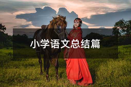 小學(xué)語文總結(jié)篇