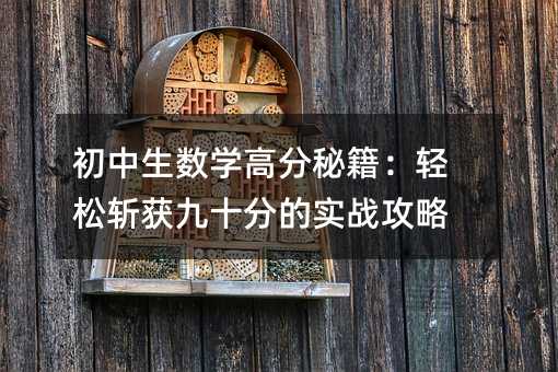 初中生數(shù)學(xué)高分秘籍:輕松斬獲九十分的實(shí)戰(zhàn)攻略