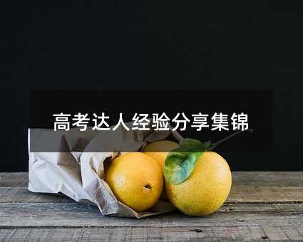 高考達人經驗分享集錦