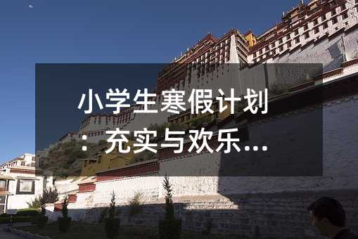 小學(xué)生寒假計劃:充實與歡樂并存