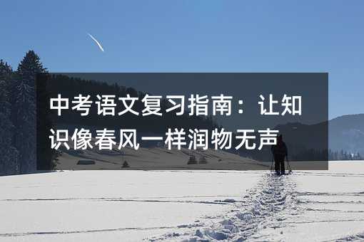 中考語文復習指南:讓知識像春風一樣潤物無聲