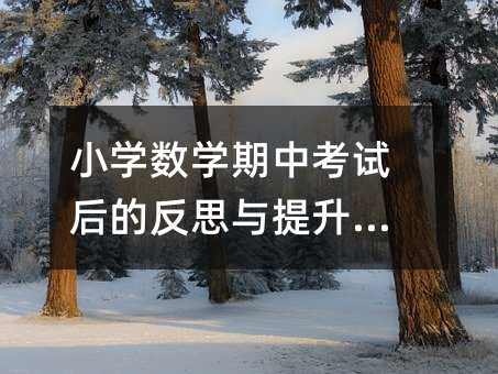 小學數學期中考試后的反思與提升策略