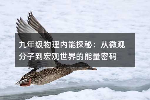 九年級物理內能探秘:從微觀分子到宏觀世界的能量密碼