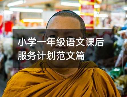 小學一年級語文課后服務(wù)計劃范文篇