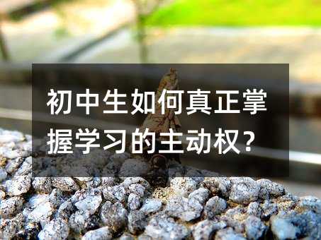 初中生如何真正掌握學(xué)習(xí)的主動(dòng)權(quán)?