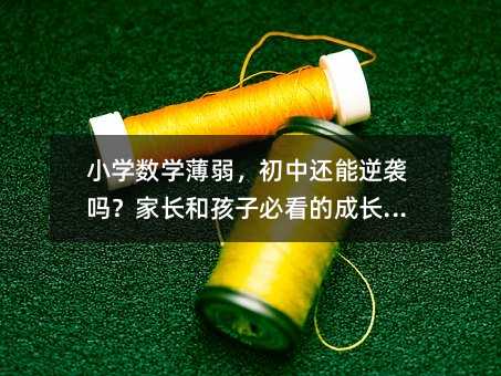 小學數學薄弱,初中還能逆襲嗎?家長和孩子必看的成長指南