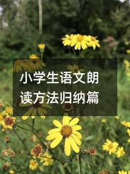 小學(xué)生語文朗讀方法歸納篇