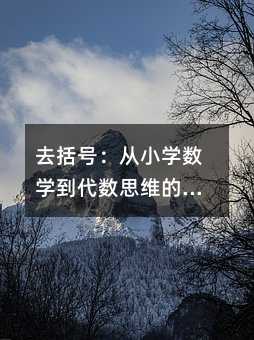 去括號:從小學數學到代數思維的第一次飛躍