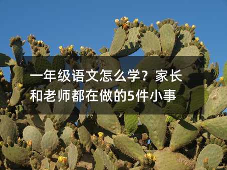 一年級語文怎么學?家長和老師都在做的5件小事