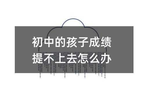 初中的孩子成績提不上去怎么辦