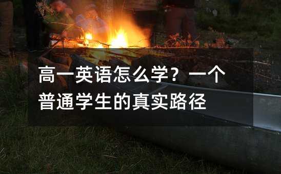 高一英語怎么學?一個普通學生的真實路徑
