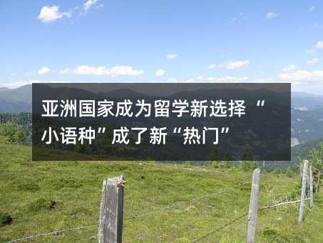 亞洲國家成為留學新選擇 “小語種”成了新“熱門”