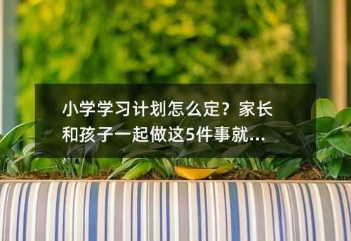 小學學習計劃怎么定?家長和孩子一起做這5件事就夠了