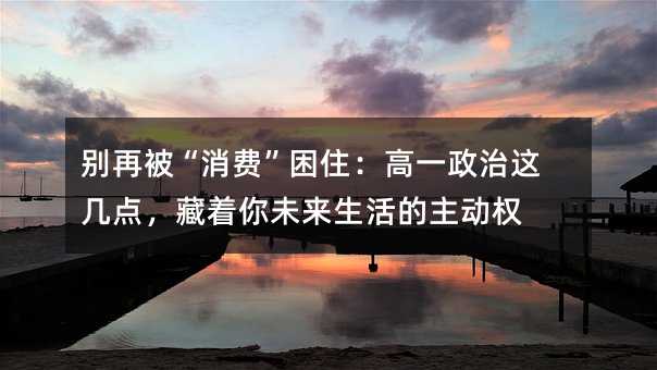 別再被“消費”困住:高一政治這幾點,藏著你未來生活的主動權(quán)