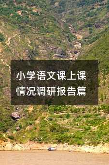 小學語文課上課情況調研報告篇