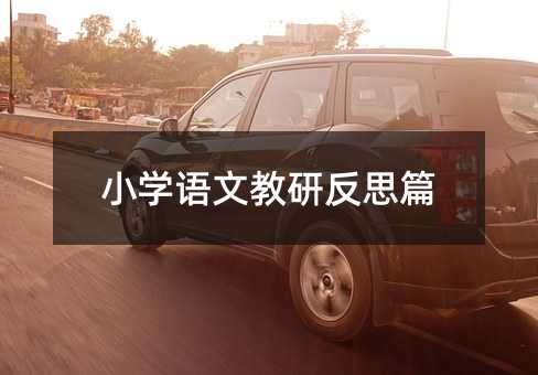 小學語文教研反思篇