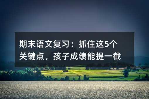 期末語文復習:抓住這5個關鍵點,孩子成績能提一截