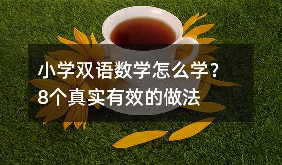 小學雙語數學怎么學?8個真實有效的做法