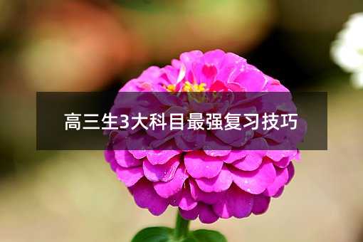高三生3大科目最強復習技巧