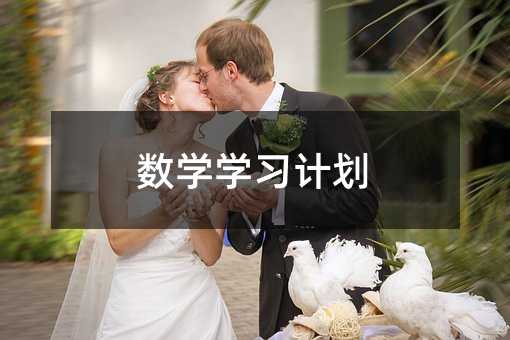 數學學習計劃