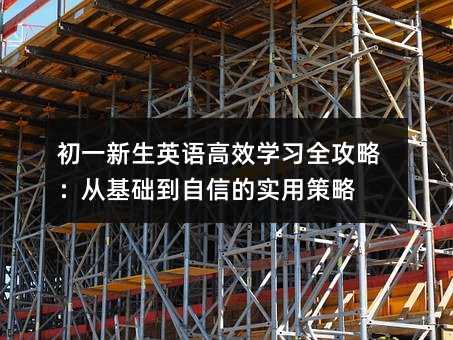 初一新生英語高效學(xué)習(xí)全攻略:從基礎(chǔ)到自信的實用策略