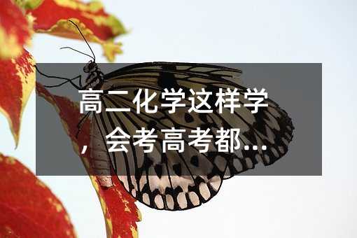 高二化學這樣學,會考高考都穩了