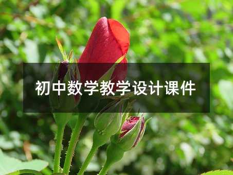 初中數學教學設計課件
