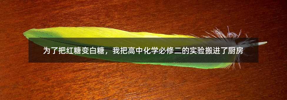 為了把紅糖變白糖,我把高中化學必修二的實驗搬進了廚房
