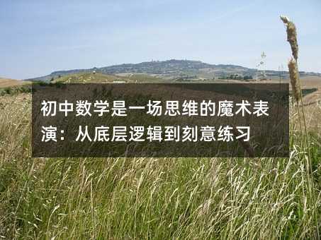 初中數學是一場思維的魔術表演:從底層邏輯到刻意練習