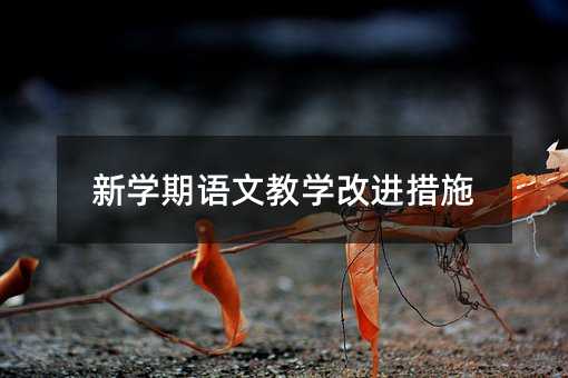 新學期語文教學改進措施