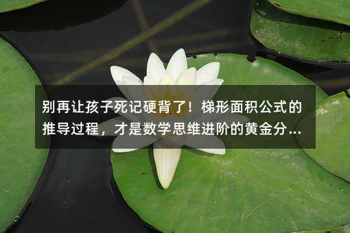 別再讓孩子死記硬背了!梯形面積公式的推導過程,才是數學思維進階的黃金分水嶺
