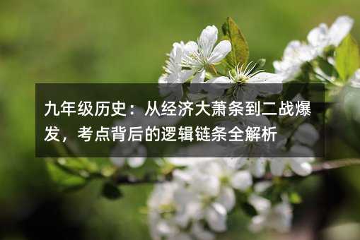 九年級(jí)歷史:從經(jīng)濟(jì)大蕭條到二戰(zhàn)爆發(fā),考點(diǎn)背后的邏輯鏈條全解析
