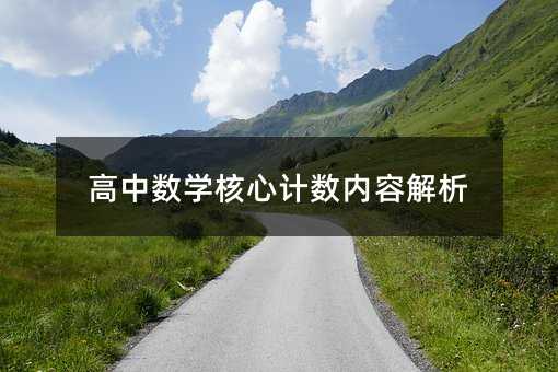 高中數(shù)學核心計數(shù)內(nèi)容解析